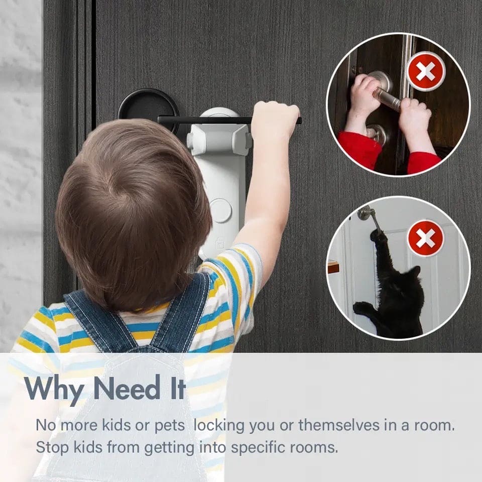 Door Lever Lock, Baby Paradise Door Lock Stopper, Simple Door Security Lock, Childproofing Door Knob Lock, Pet Room Door Handle Lock, Anti Child Opening Device Door Lever Lock, Baby Paradise Door Lock Stopper, Simple Door Security Lock, Childproofing Door Knob Lock, Pet Room Door Handle Lock, Anti Child Opening Device